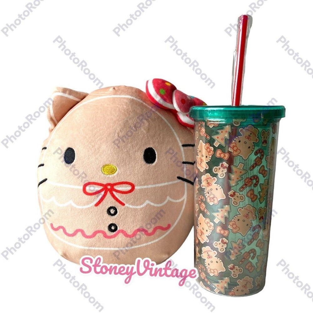 Hello kitty gingerbread cup + Gingerbread Squishmallow Hello Kitty TikTok viral